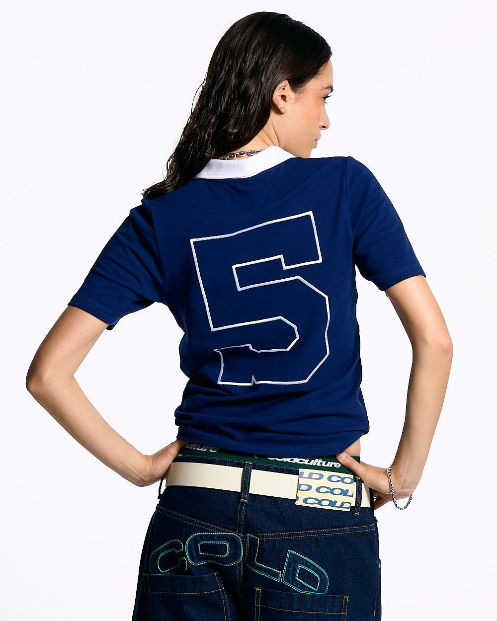 5th AURA SLIM POLO DARK BLUE - Image 3