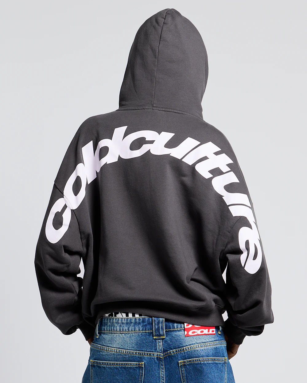 CURVED HOODIE HEAVY GREY - Image 5