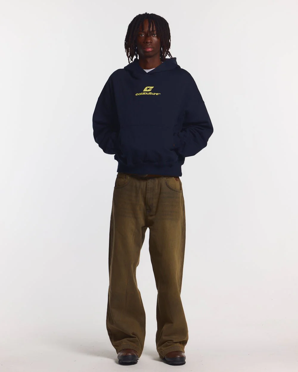 CURVED HOODIE MIDNIGHT BLUE - Image 4