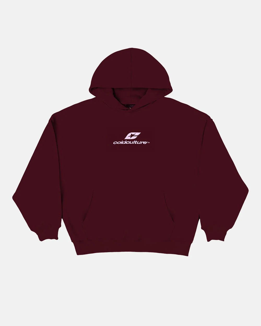 CURVED HOODIE WINE RED - Image 3
