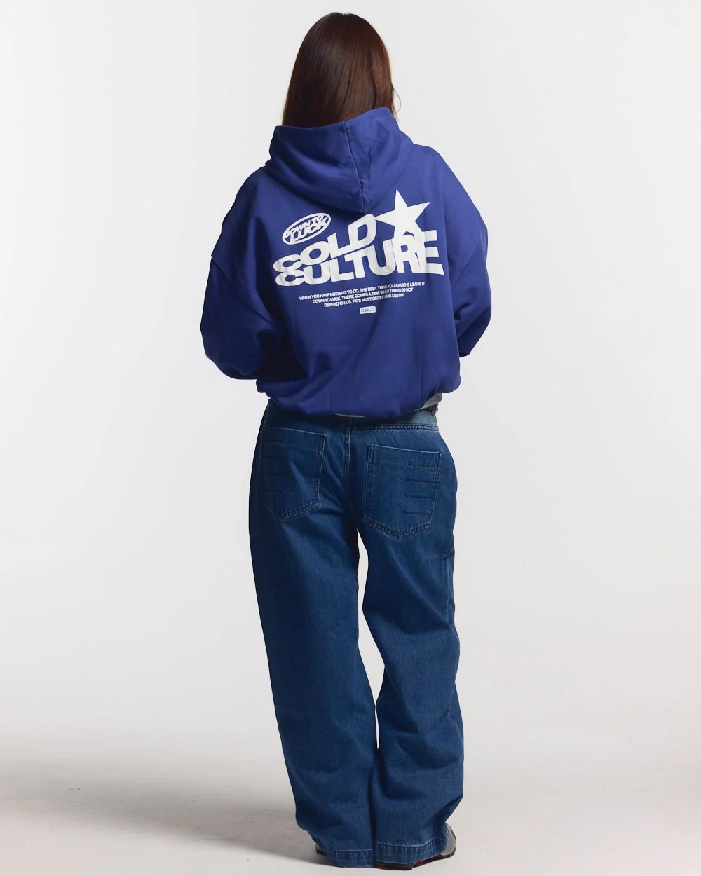 DOWN TO LUCK HOODIE BRIGHT BLUE - Image 5