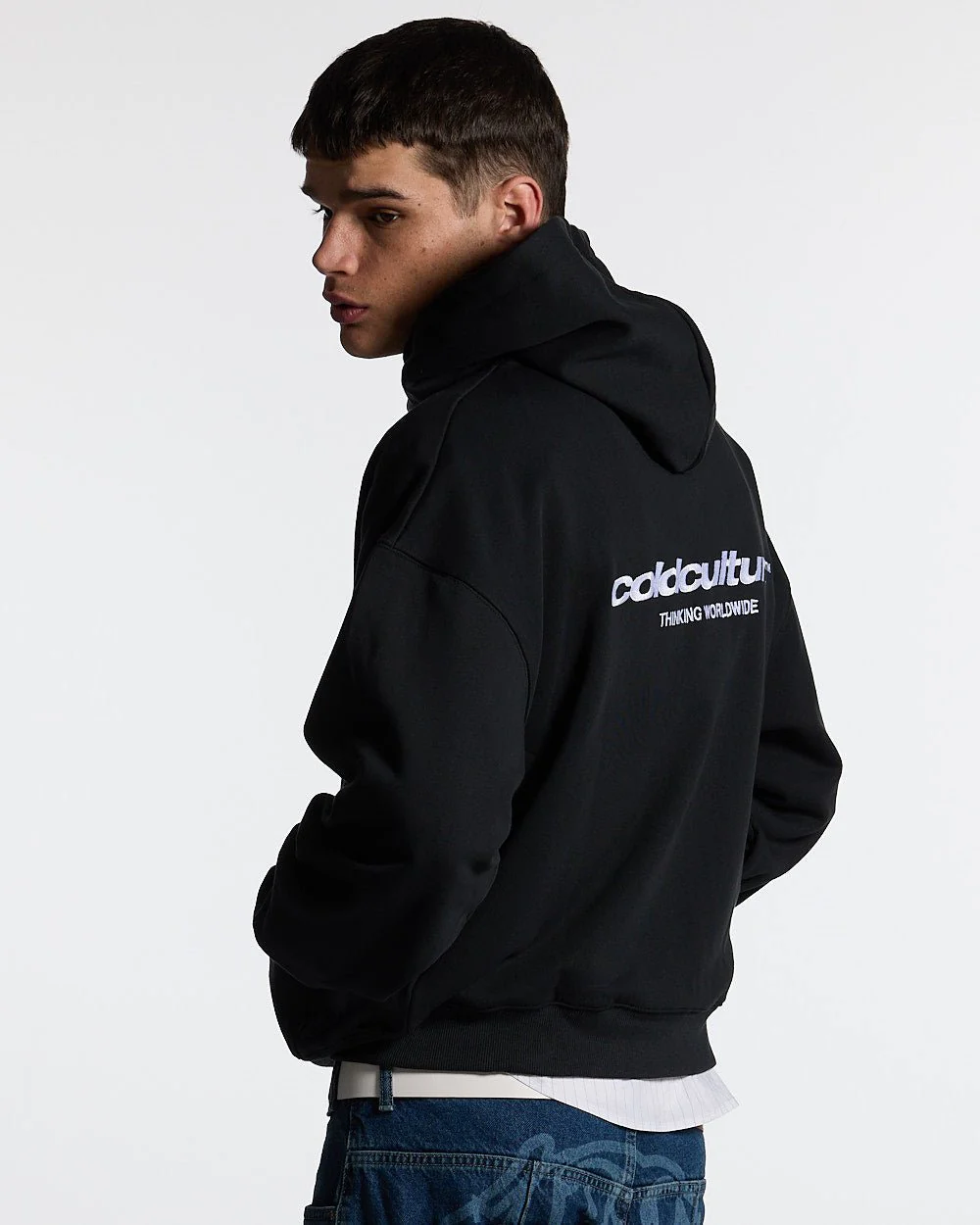 ESSENTIAL ZIP HOODIE BLACK - Image 4