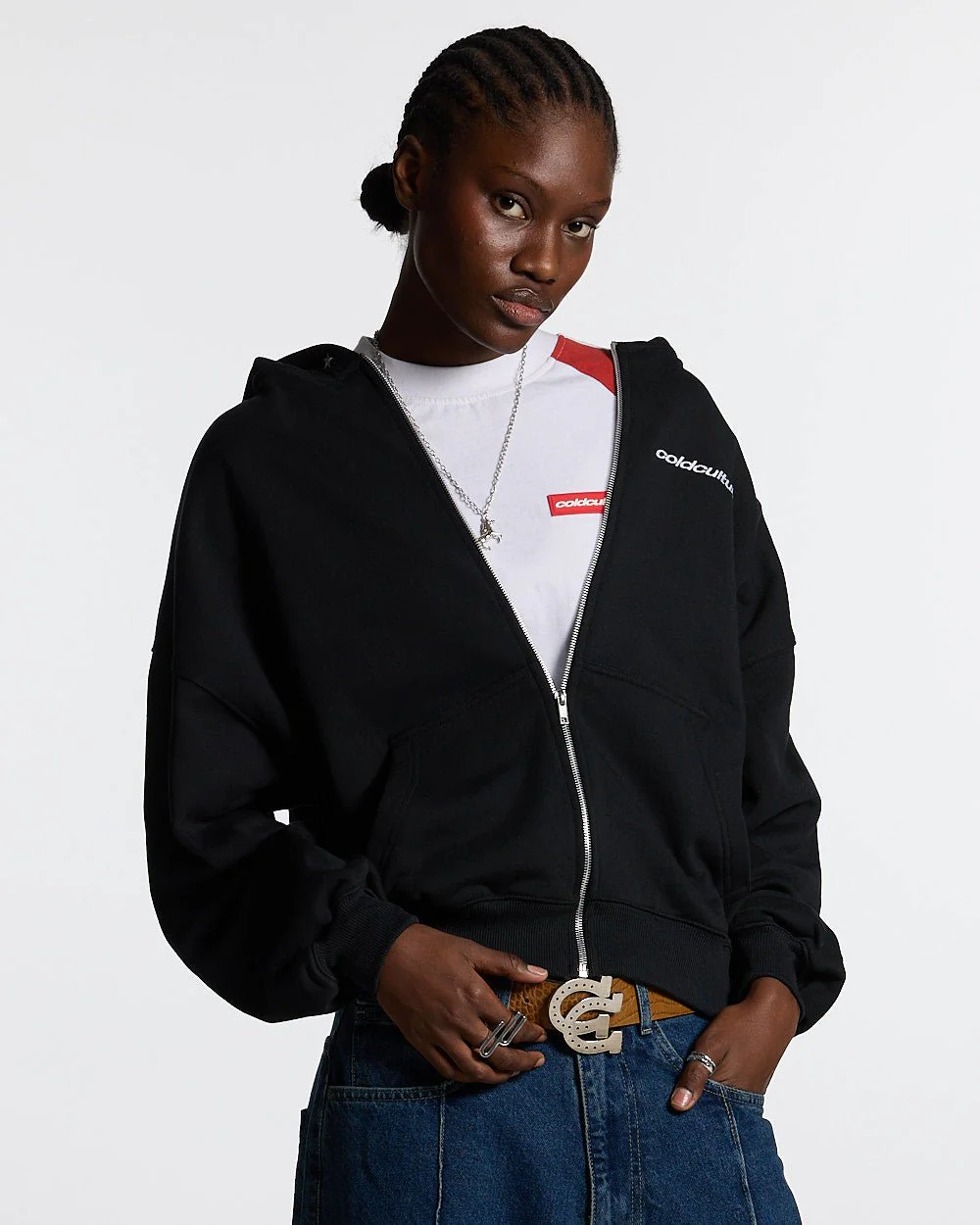 ESSENTIAL ZIP HOODIE BLACK - Image 5
