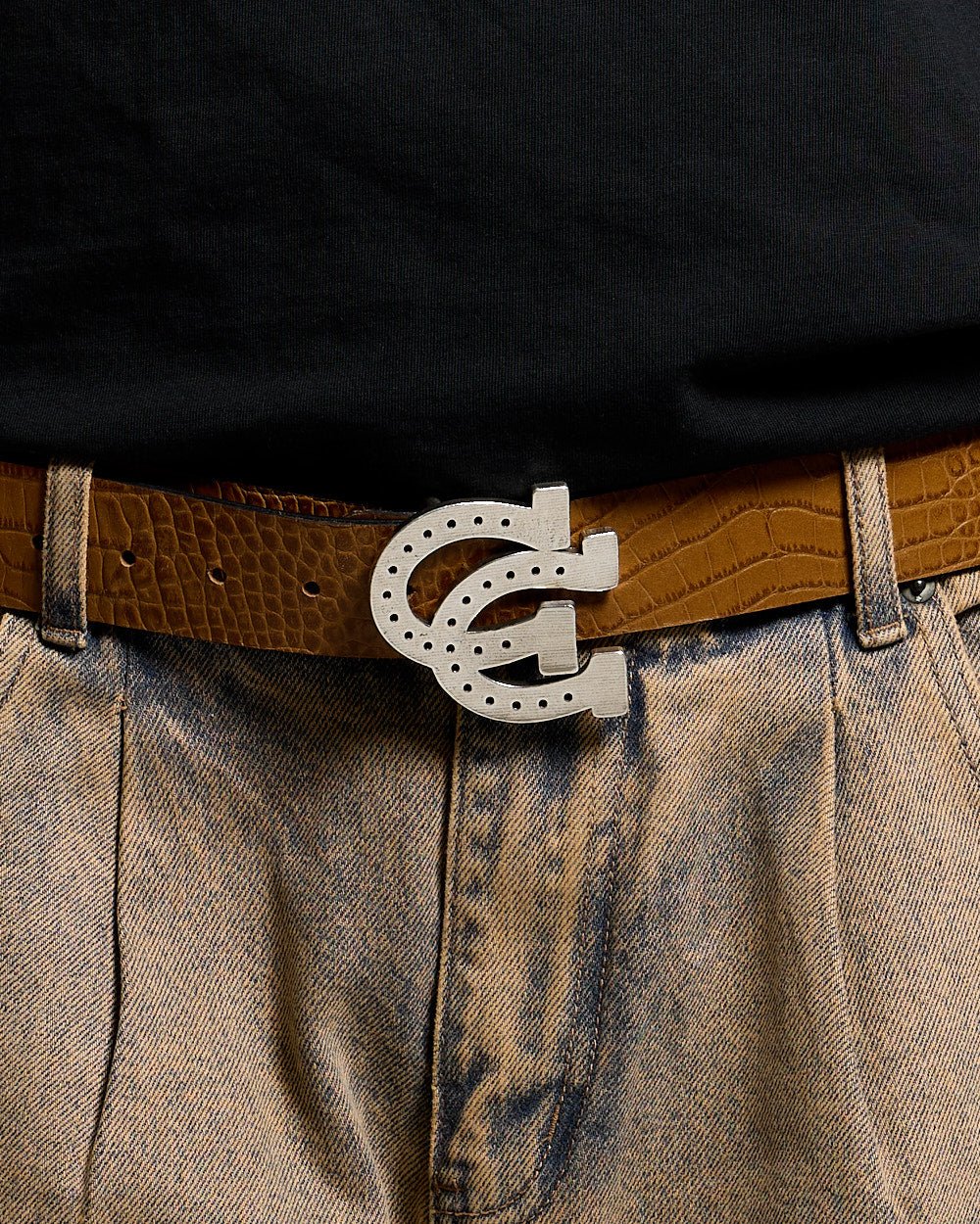HORSESHOE BELT TESTA CROCODILE - Image 3