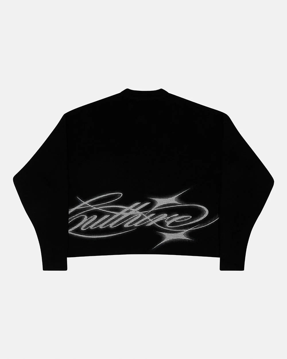 SPARKLY SCRIPT KNIT BLACK - Image 4