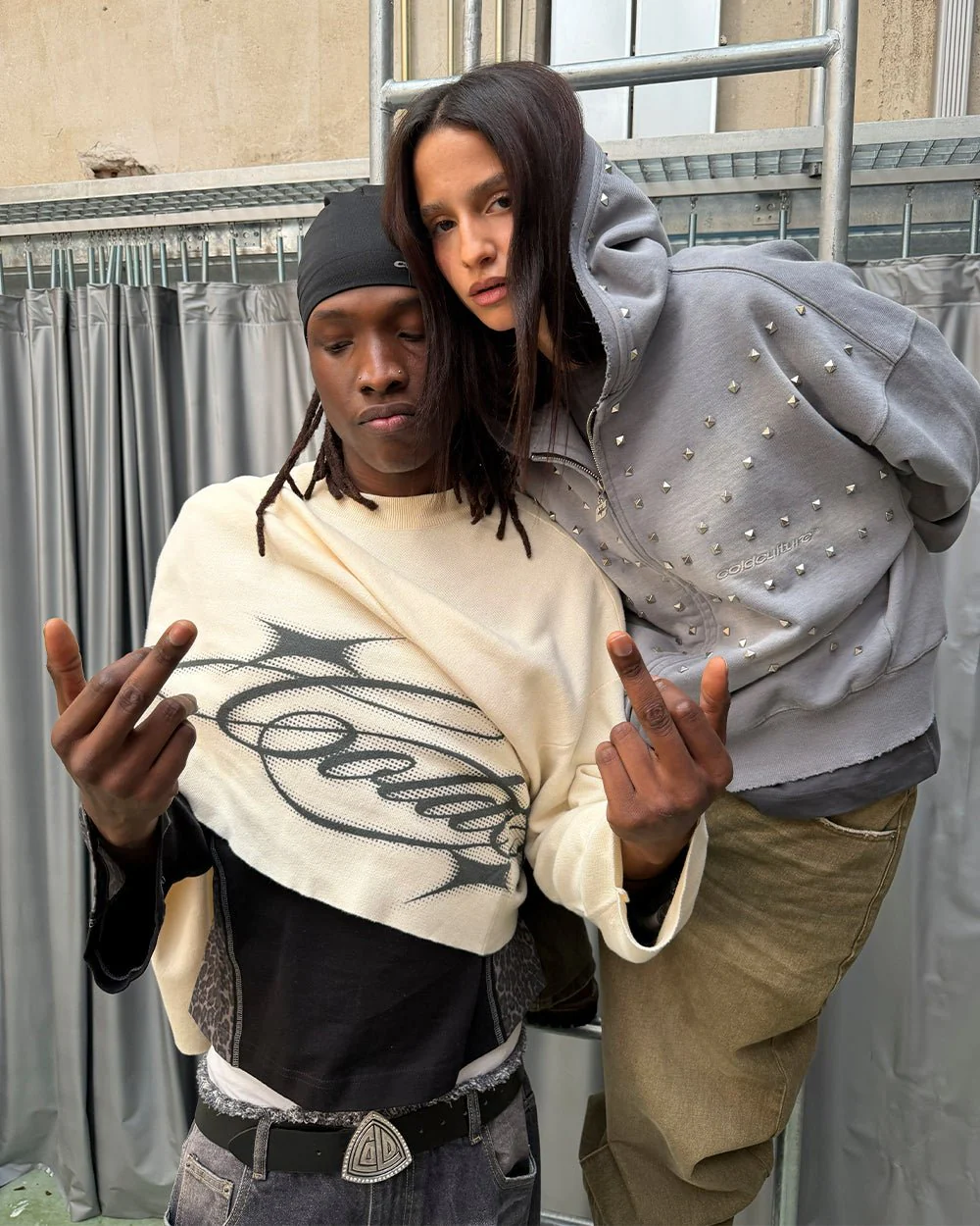 SPARKLY SCRIPT KNIT OFF WHITE - Image 8